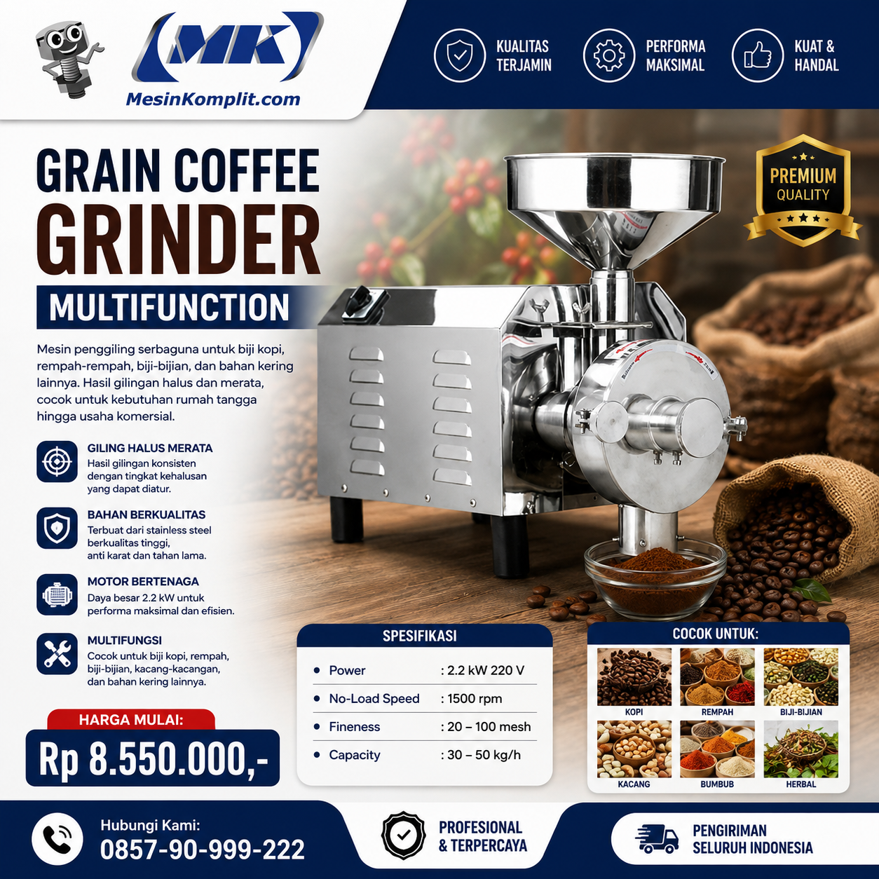 Penepung Biji Kopi Stainl...